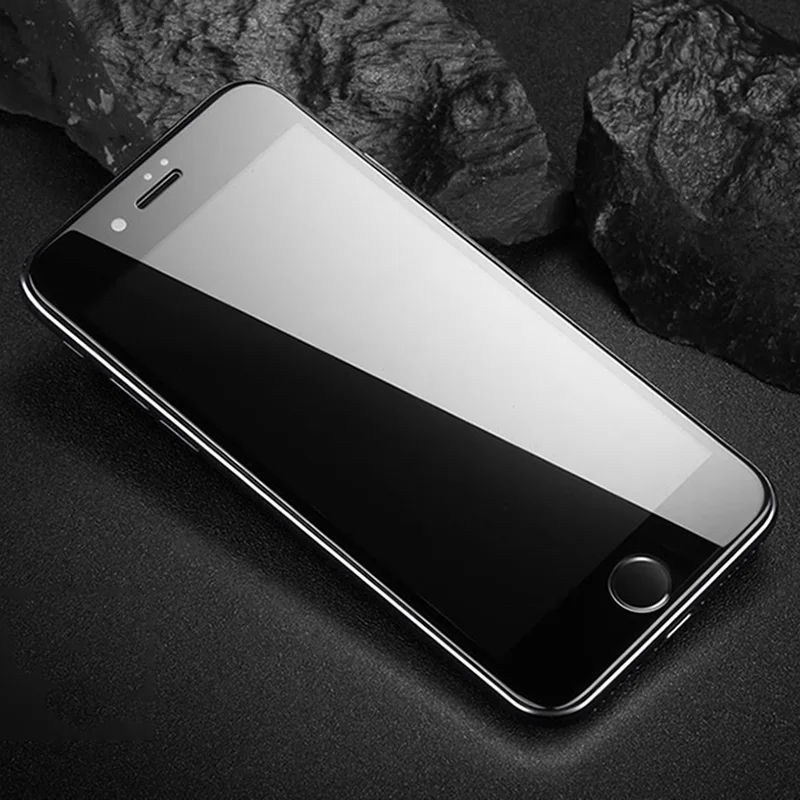 4D полное покрытие закаленное стекло для iPhone 6 6s 7 Plus Чехол 9H круглый изогнутый край