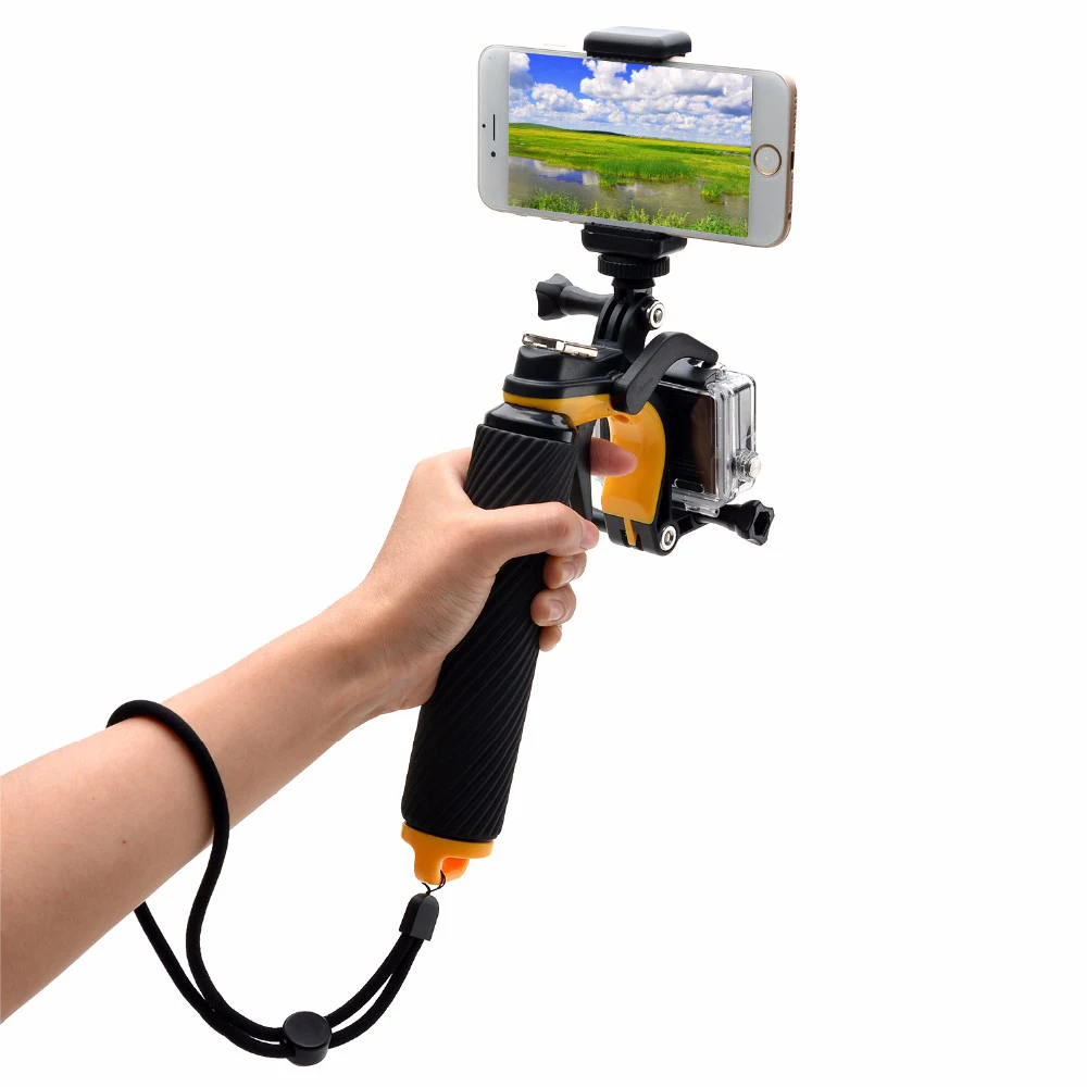 4 в 1 поплавок пистолет триггер набор рукоятка для GoPro Hero 3 + Yi 4K Gitup камера с зажимом