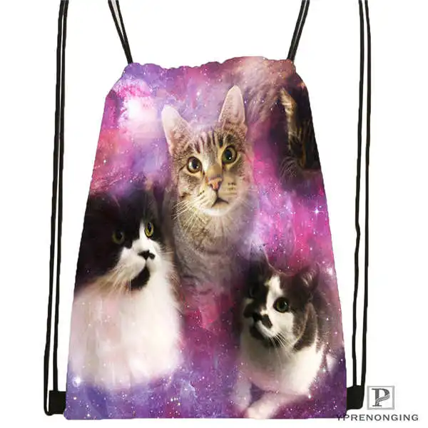 Custom cute Cute cat cardines Drawstring Backpack Bag Daypack Kids Satchel (Черная задняя часть) 31x40 см #180611-03-131 |