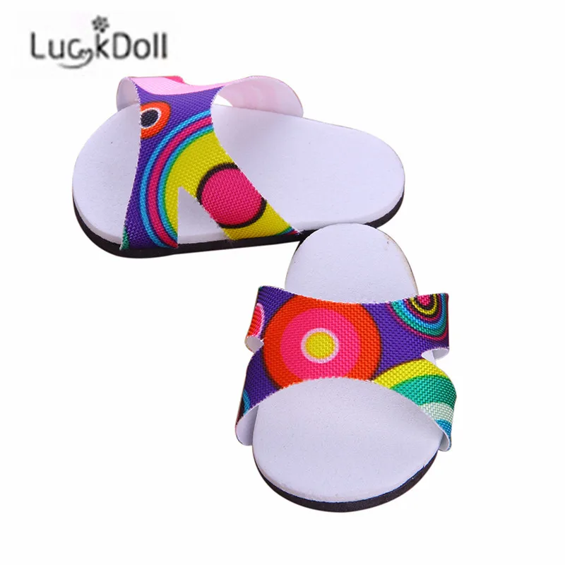 Модные милые тапочки LUCKDOLL 18 дюймов американская кукла 43 см аксессуары для одежды