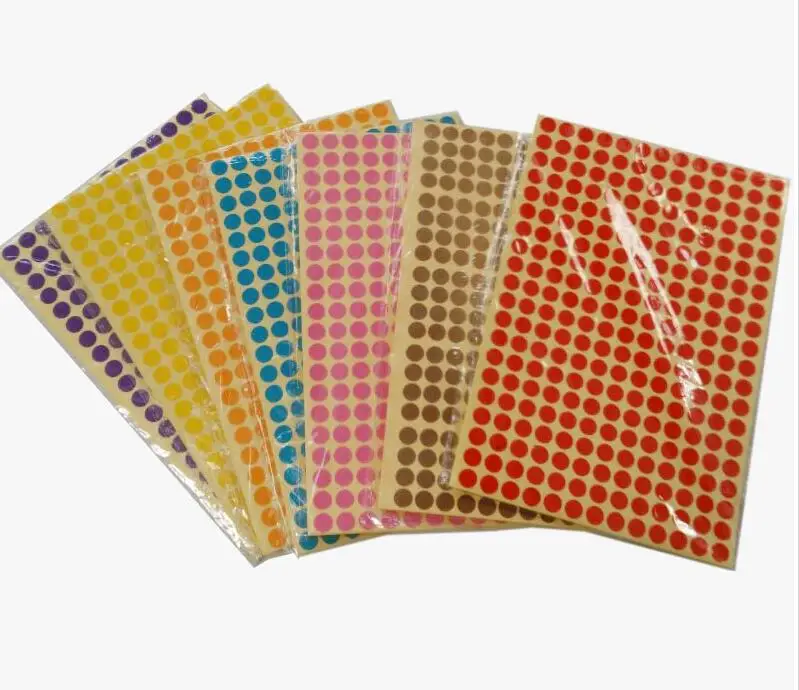 8 мм наклейки в красную точку маленькие синие этикетки | Дом и сад