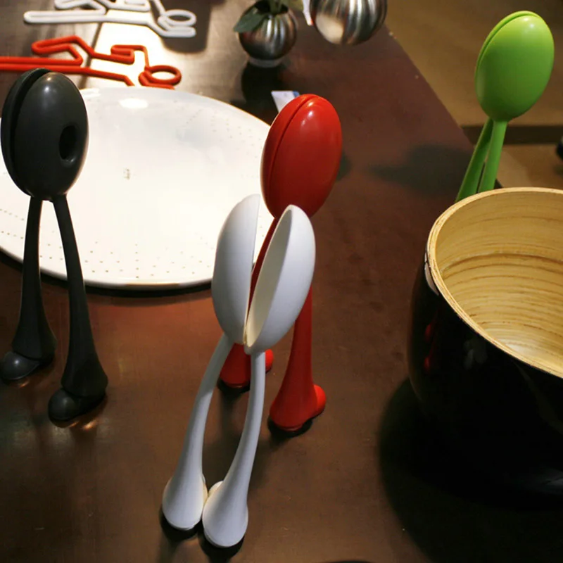 QuickDone 2 шт./лот салатные ложки с длинными ногами подставка для супа кухонный