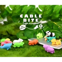 10pcslot cable bite cute animal cable protector for iphone usb cable organizer chompers charger wire holder for iphone cable
