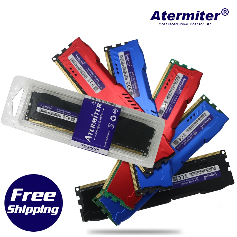 Оперативная память atermiter DDR3 2 ГБ 4 8 PC3 1866 1600 1333 МГц 10600 12800 радиатор ПК модуль памяти