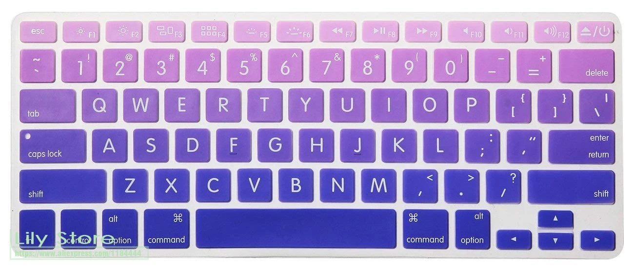 Большой шрифт зеленый розовый чехол для клавиатуры силиконовый MacBook Air 13 3 Pro 15 с