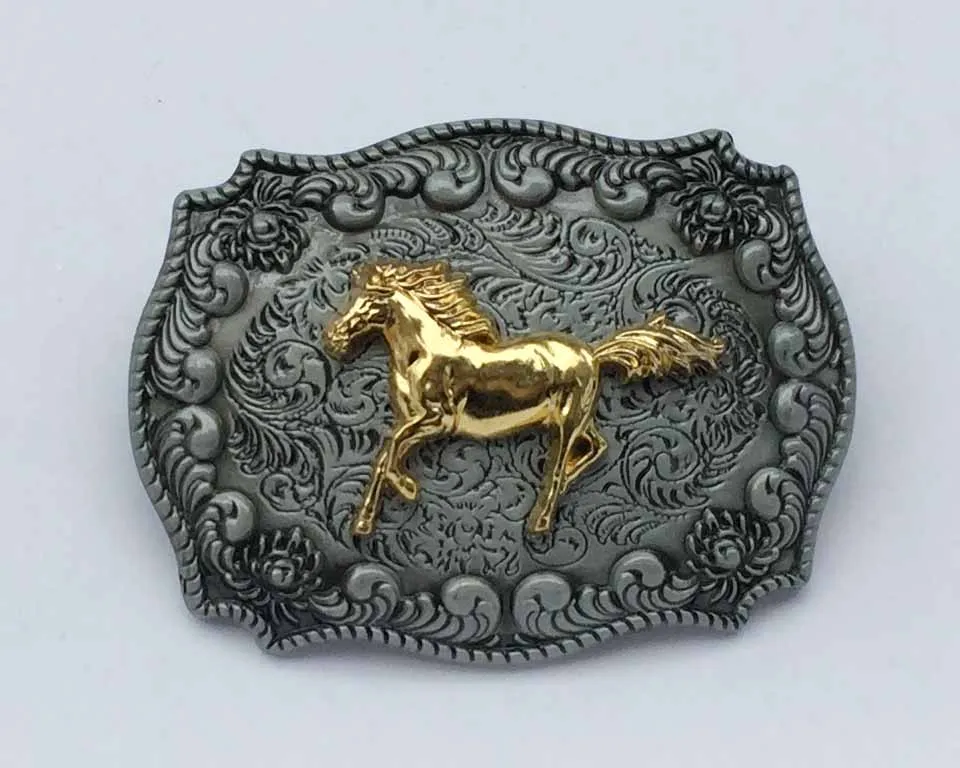 Металлическая модная мужская металлическая пряжка в виде лошади, аксессуары для джинсов, подходит для широкого ремня 4 см