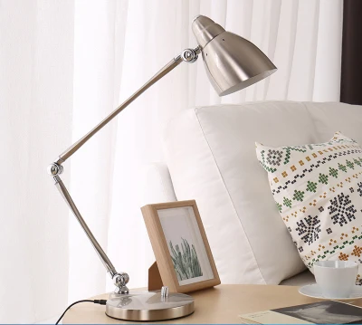 Silver sand Из Металла работа в офисе led настольная лампа настольная защита глаз настольная лампа led стол складной длинные руки настольная лампа led яркий офисные светильники лампа для наращивания ресниц лампа лупа - Цвет корпуса: Silver sand