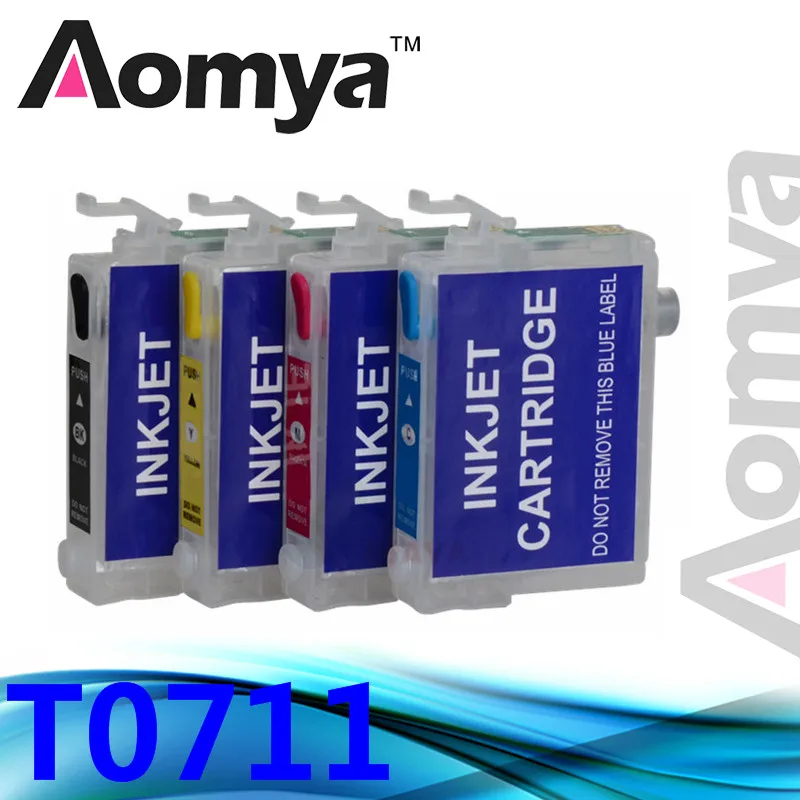 Aomya совместимый для Epson T0711 T0712 T0713 T0714 многоразовый картридж D78 D92 D120 DX4000 DX4050 DX4400 DX4450