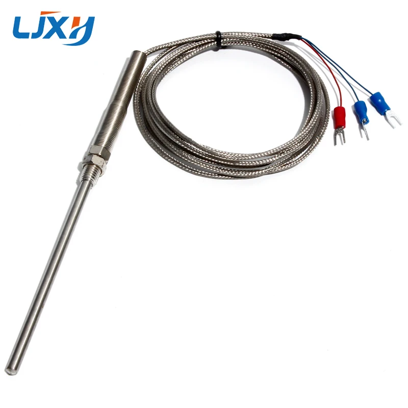 

LJXH PT100 5x100 мм Датчик температуры термопары M8x1.25 резьбовой промышленный датчик 1 м/2 м/3 м/4 м/5 м