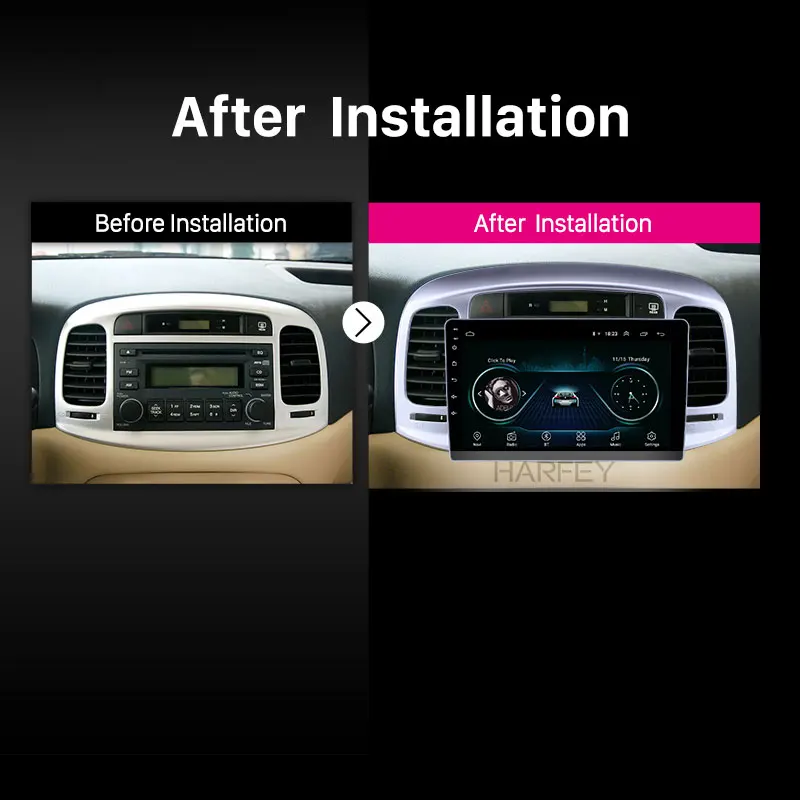 Harfey 9 дюймов Android 1 для Hyundai Accent 2006 2011 сенсорный экран головное устройство Bluetooth