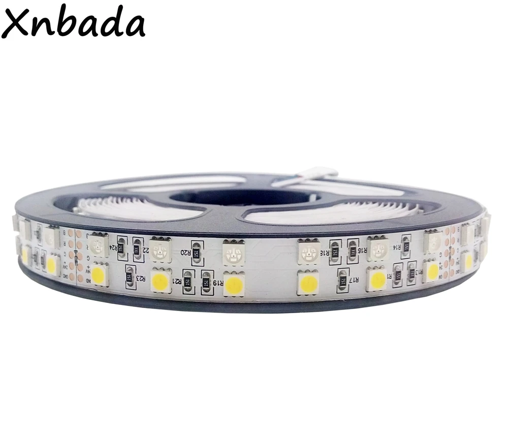5 м RGBW RGBWW светодиодный светильник 5050SMD двухрядный 120 светодиодов/м RGB+ белый/RGB+ теплый белый гибкий светодиодный ленточный светильник DC24V