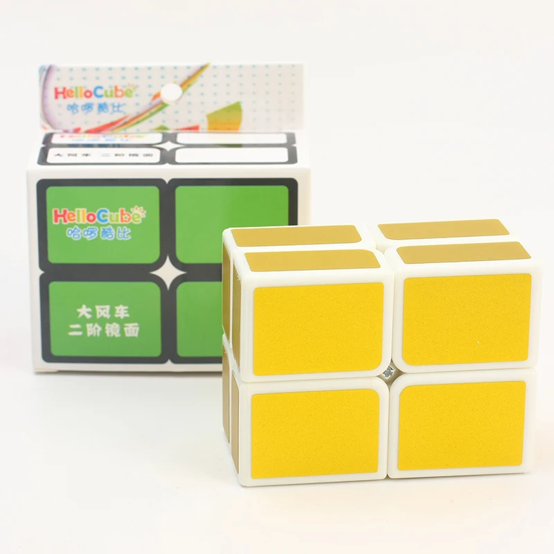 Совершенно новый HelloCube плоский 2x2 зеркальный матовый волшебный куб головоломка 2