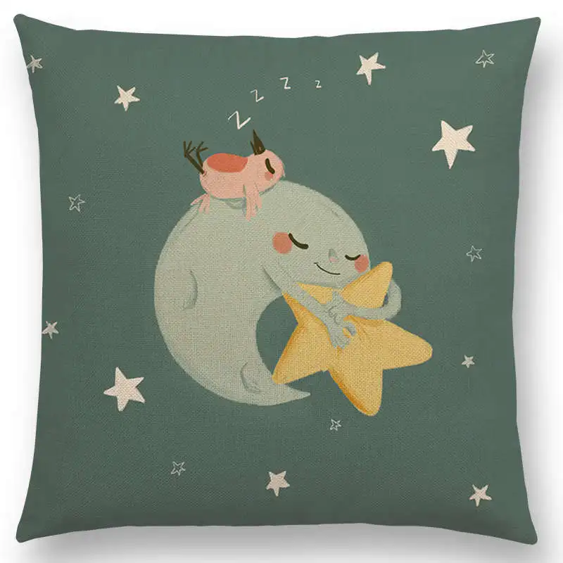 Супер веселый милый мультяшный чехол для подушки с животными фламинго лиса Кит