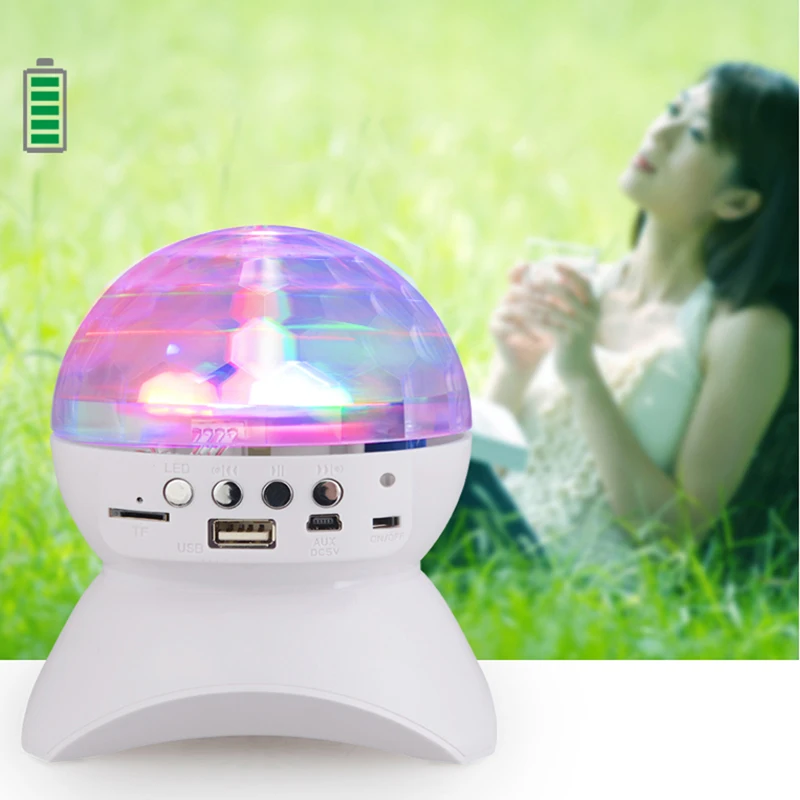 LED RGB свет этапа Эффект диско DJ DMX лампы bluetooth Динамик красочные с MP3 fm Радио