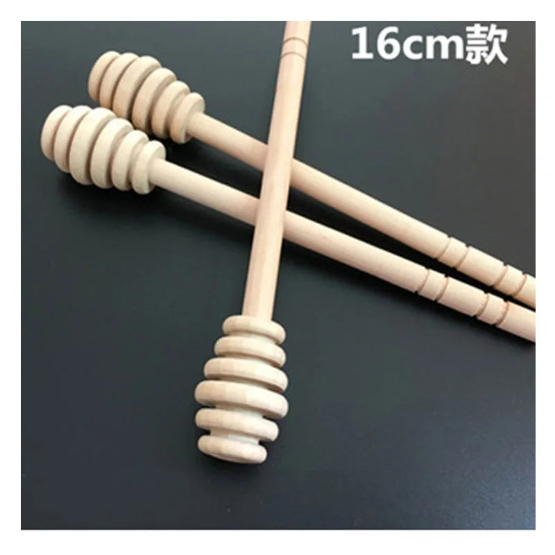 16cm 100 шт./лот, 8 см, 10 см, 15 см, мини деревянная палочка для меда, вечерние палочки для меда, кофе, молока, ковш, высокое качество - Цвет: 16cm
