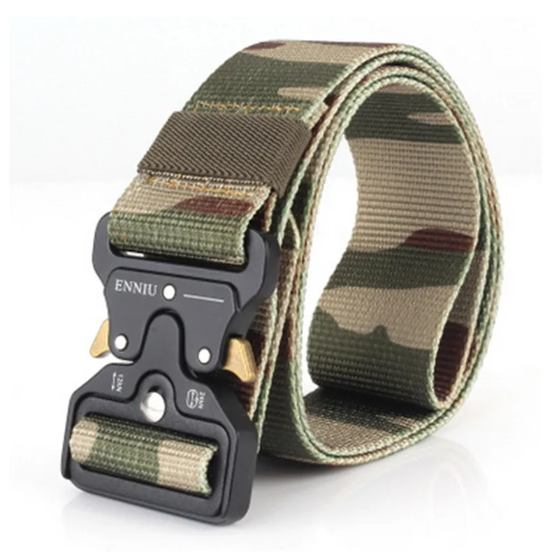 

2019 Fashion Military Equipment Army Tactical Belt Men Thicken Metal Buckle Sturdy Nylon Belt Combat Belts
