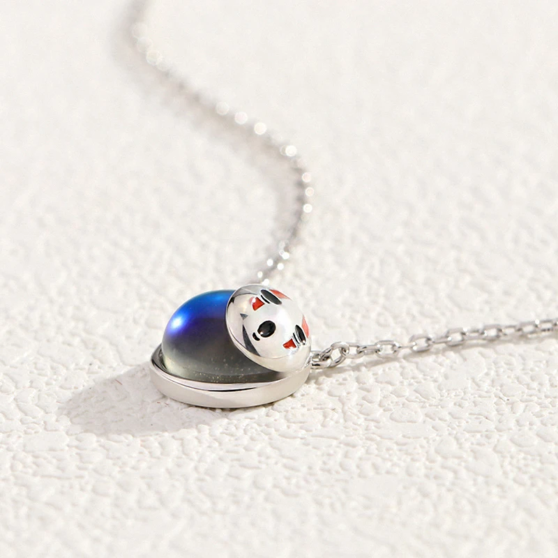 Женский кулон из серебра 925 пробы с фигурками мультфильма|Ожерелья| |
