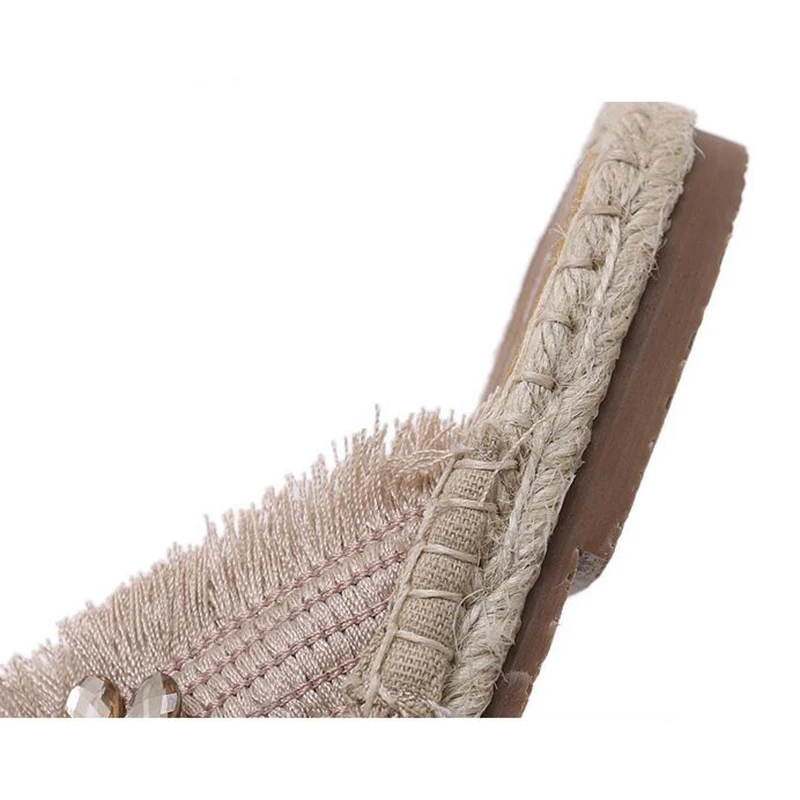 2018 новая пляжная женская обувь sandalias mujer Летняя с кисточкой цветами литой