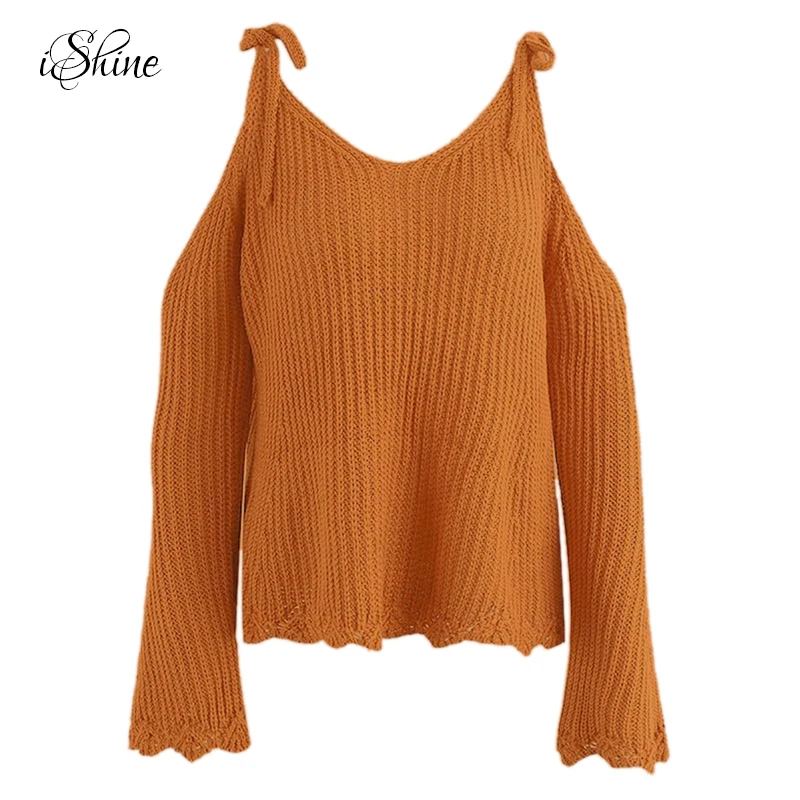 2017 Женский кружевной топ с ремешками свитер открытыми плечами сексуальный полый