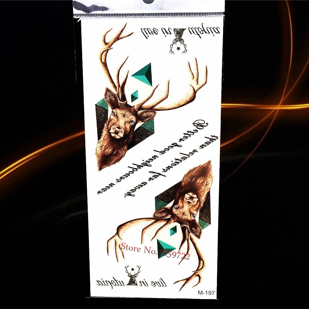 1 шт. черные индийские тотемные временные тату наклейки для мужчин HQS A52 крутой