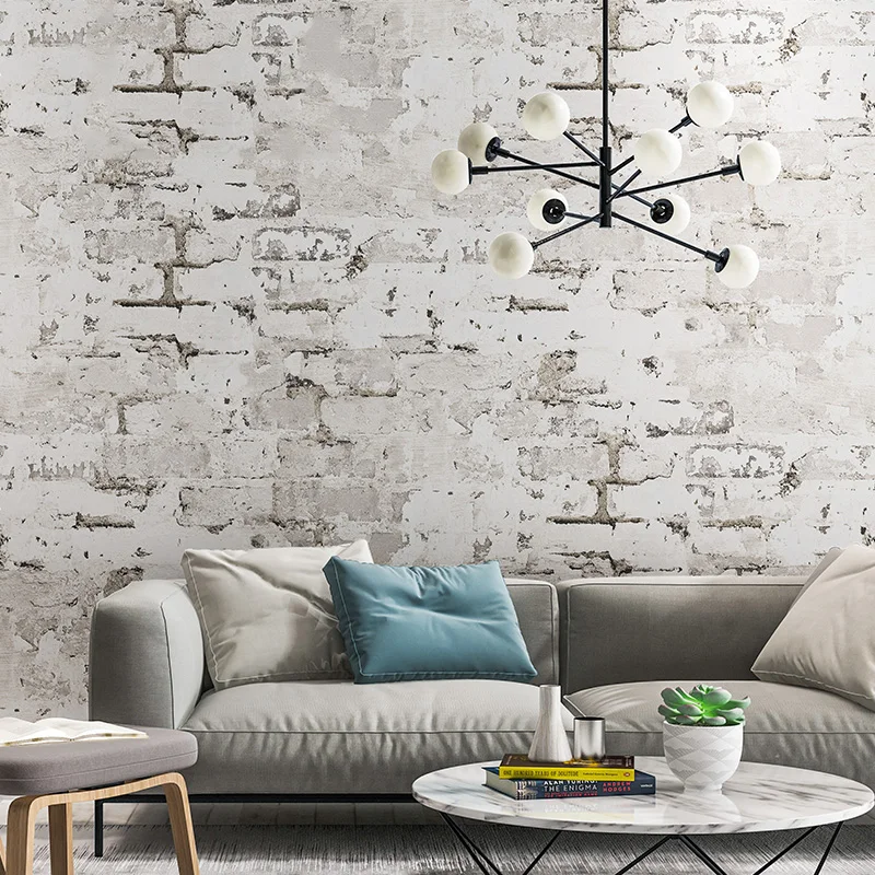 3D кирпичная настенная бумага Современная гостиная ресторан кафе магазин одежды