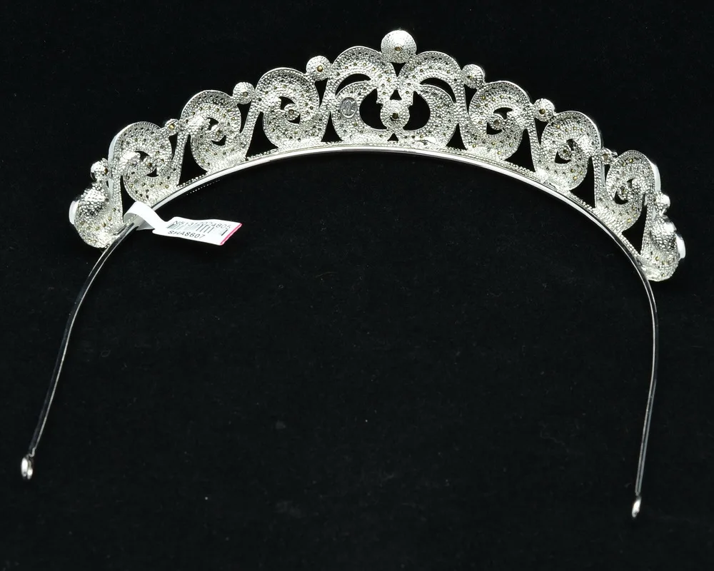 New 2015 H-Quality Moon Tiara Crown Head Piece Wedding Hair Accessories Quinceanera Tiaras and Crowns Austrian Crystal SHA8607 | Украшения