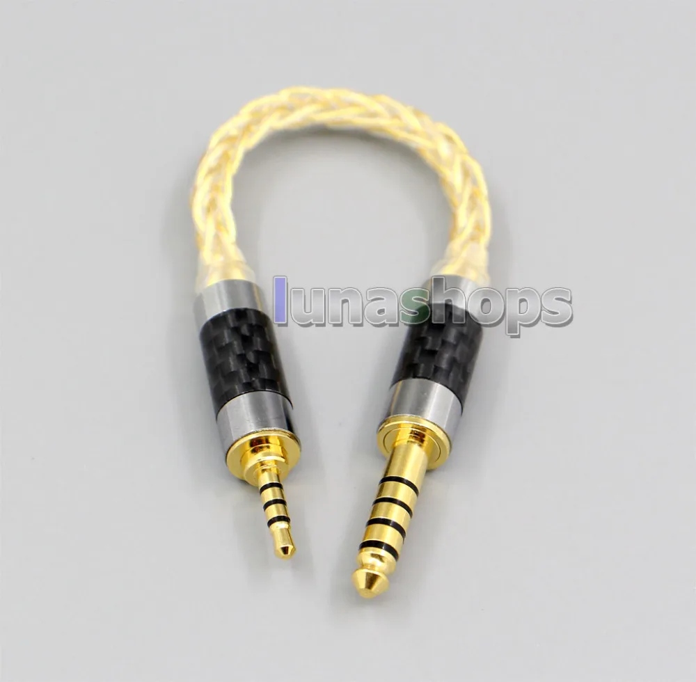 2.5mm Male To 4.4mm Angle 8 Core 99.99% Pure Silver + Gold Plated Cable For Aroma A100 AMP LN006389 enlarge