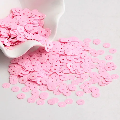 Solid pink Сплошной цвет, серия 6 мм, блестки для шитья, свадебные украшения, аксессуары для одежды Lentejuelas Para Coser 20 г - Цвет: Solid pink