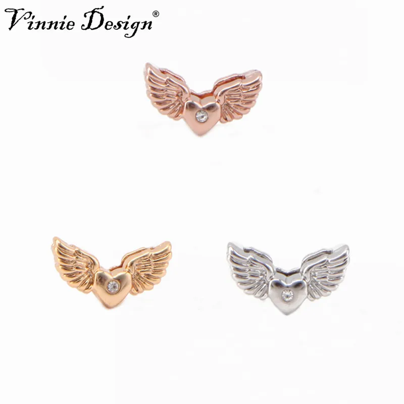 Vinnie Дизайн Ювелирные изделия крыло ангела с сердцем горка подвески для