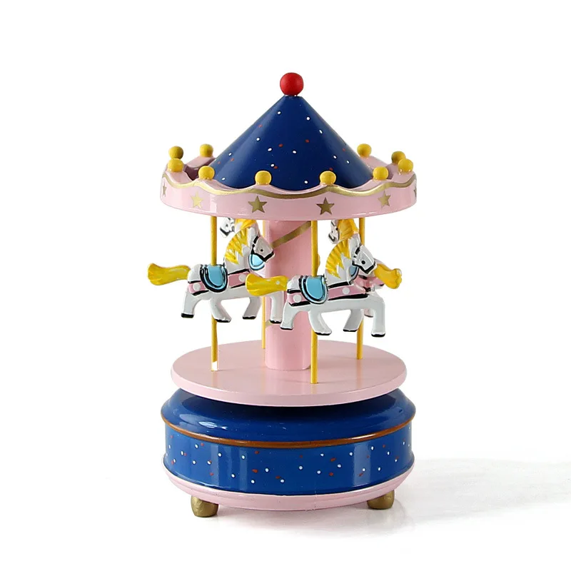 Винтажная деревянная карусель с надписью &quotMerry Go Round&quot для детей и девочек