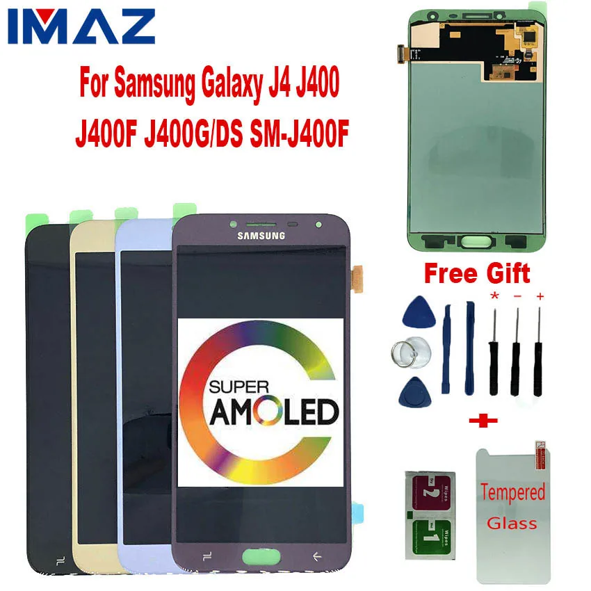 

IMAZ 5.5" AMOLED For Samsung Galaxy J4 2018 J400 J400F J400H J400P J400M J400G Display Touch Screen Digitizer Replacement parts