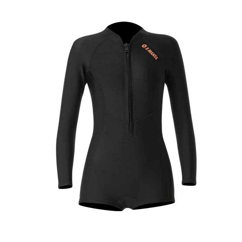 Black bikini DIVE& SAIL, новинка 1,5 мм, бикини, гидрокостюм с защитой от ультрафиолета, с длинным рукавом, костюм для дайвинга, купальный костюм, для серфинга, подводного плавания, чулки для женщин - Цвет: Black bikini