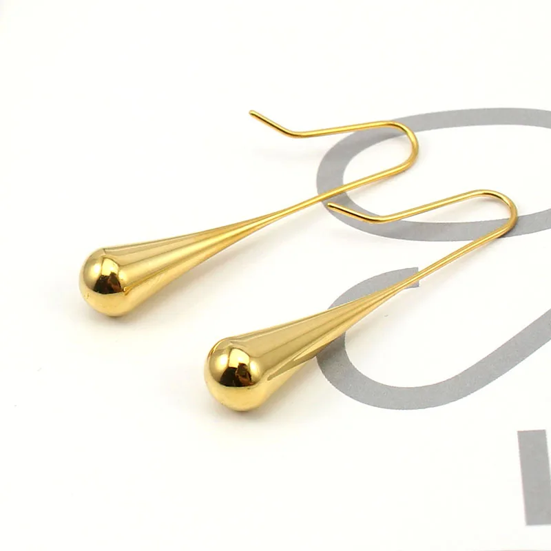 Модные массивные серьги в форме капли воды геометрические для женщин длинные