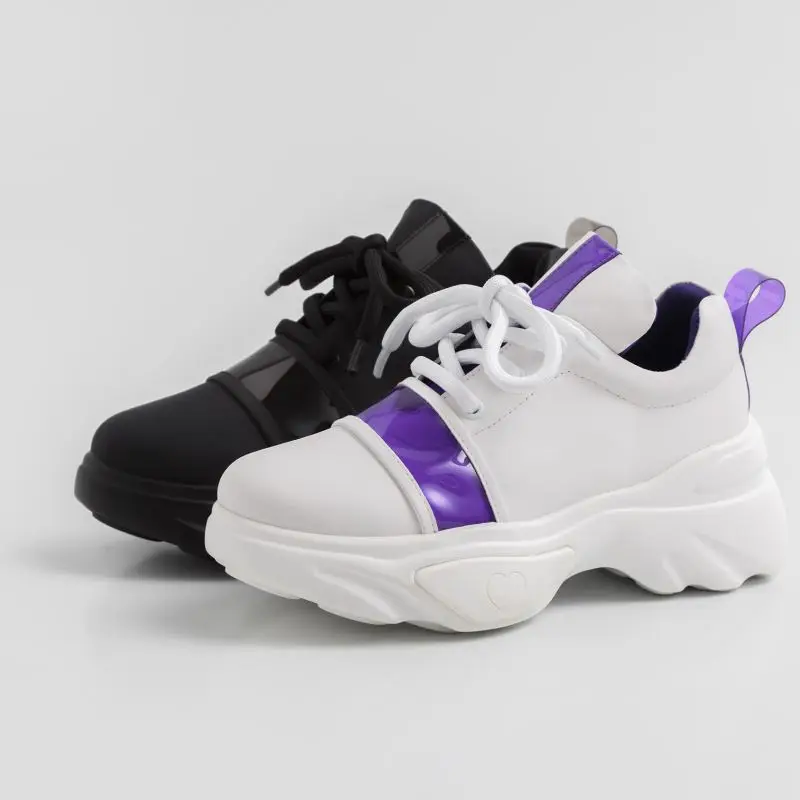 Женские кроссовки на танкетке Taoffen уличная прогулочная обувь из натуральной кожи