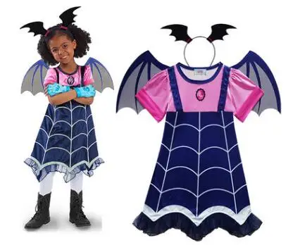 Vampirina/Карнавальные костюмы для девочек на Хэллоуин детское платье