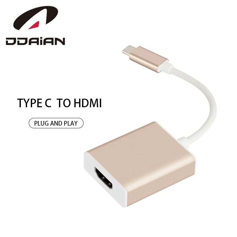 

Usb 3.1 Type C to HDMI Adapter Cable 1080p HDMI High Definition for Mobile phone/Macbook Chromebook