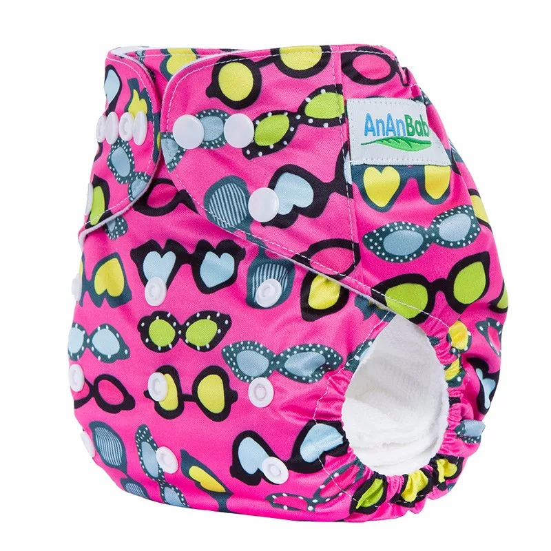 Один размер регулируемый Couche Lavable/Детская Пеленка из моющейся ткани крышка водонепроницаемый печати подгузники многоразовые подгузники HA003