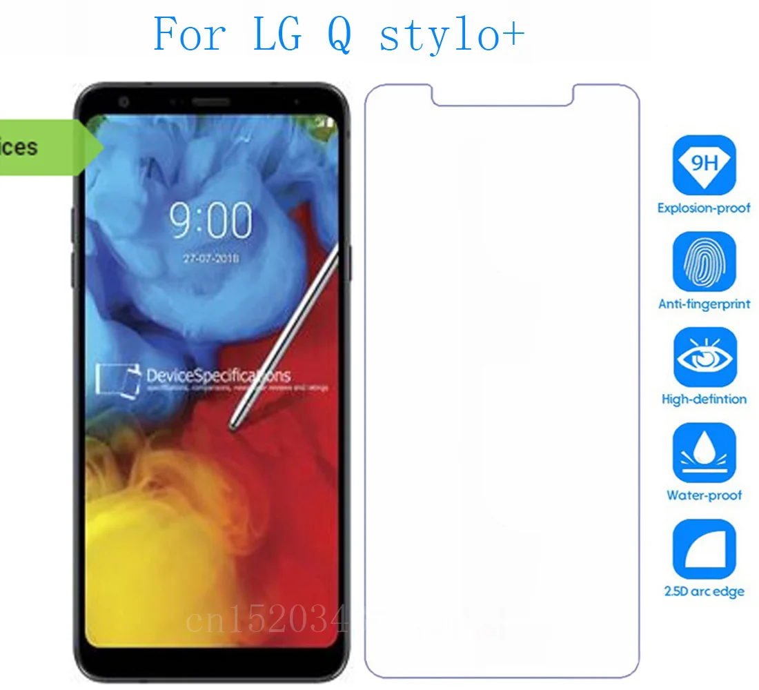 Tempered Glass For LG Q stylo+ Screen Protector phone Film Protective Screen Cover For LG Q stylo+