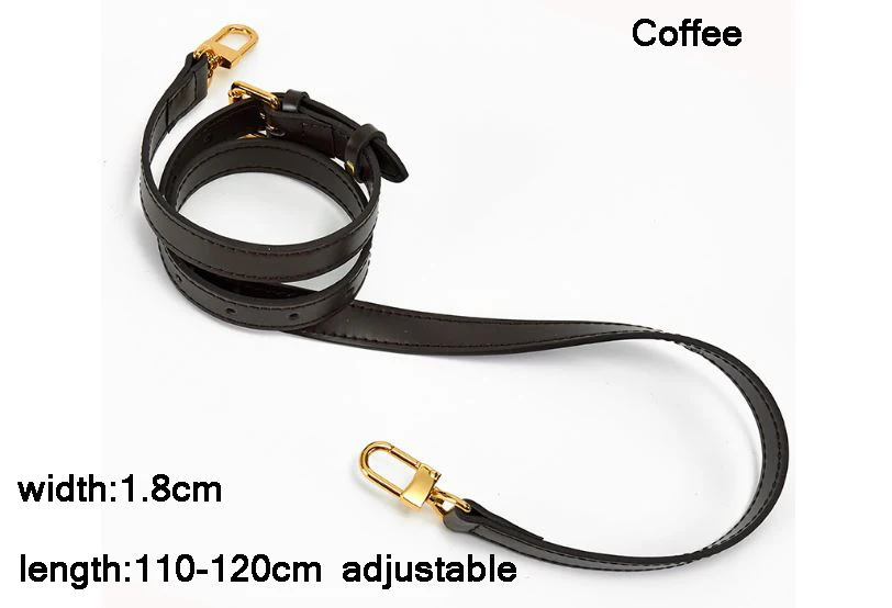Натуральная Кожа Замена Crossbody Сумке роскошные аксессуары, сумки 0,9/1,2/1,5/1,8/2,5 см в ширину на выбор