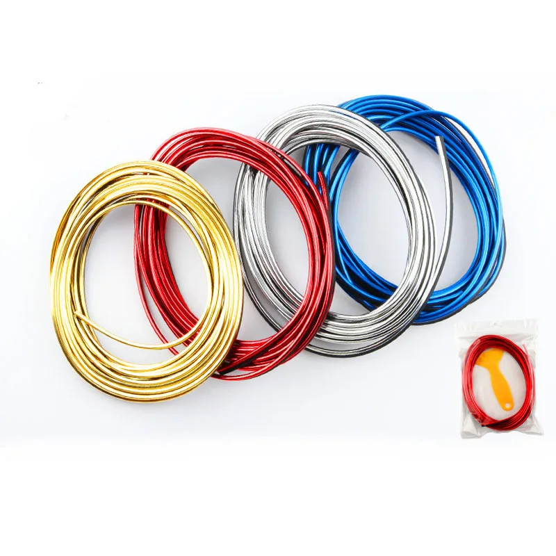 5M Car Styling Interior Mouldings Trim 3D Line Strips Dashboard Door Edge Sport Gap Auto Stickers Decoration Accessories | Автомобили и