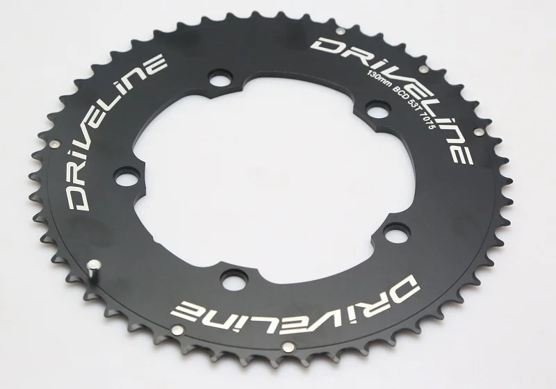 53t balck Трансмиссии CNC 50/53/54/55/56/58T дорожный велосипед TT передняя Звездочка 9/10/11 с 130BCD - Цвет: 53t balck