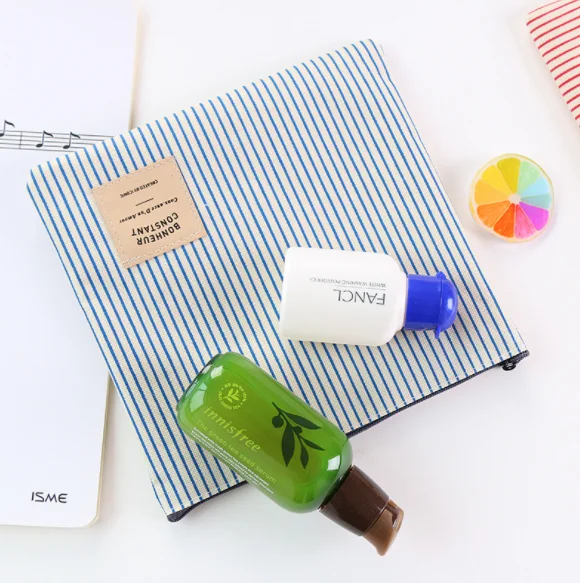 1 шт./компл. простой цветной холщовый чехол карандаш в клетку и полоску