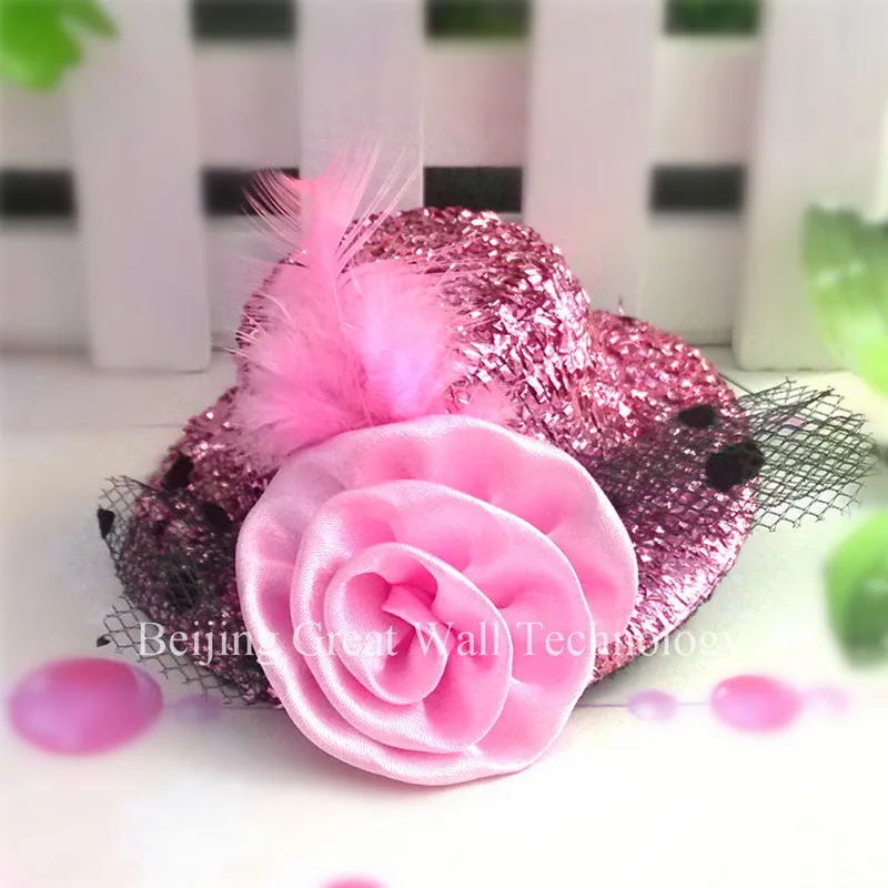 Новинка рождественский подарок модная заколка для волос мини шляпы вечерние