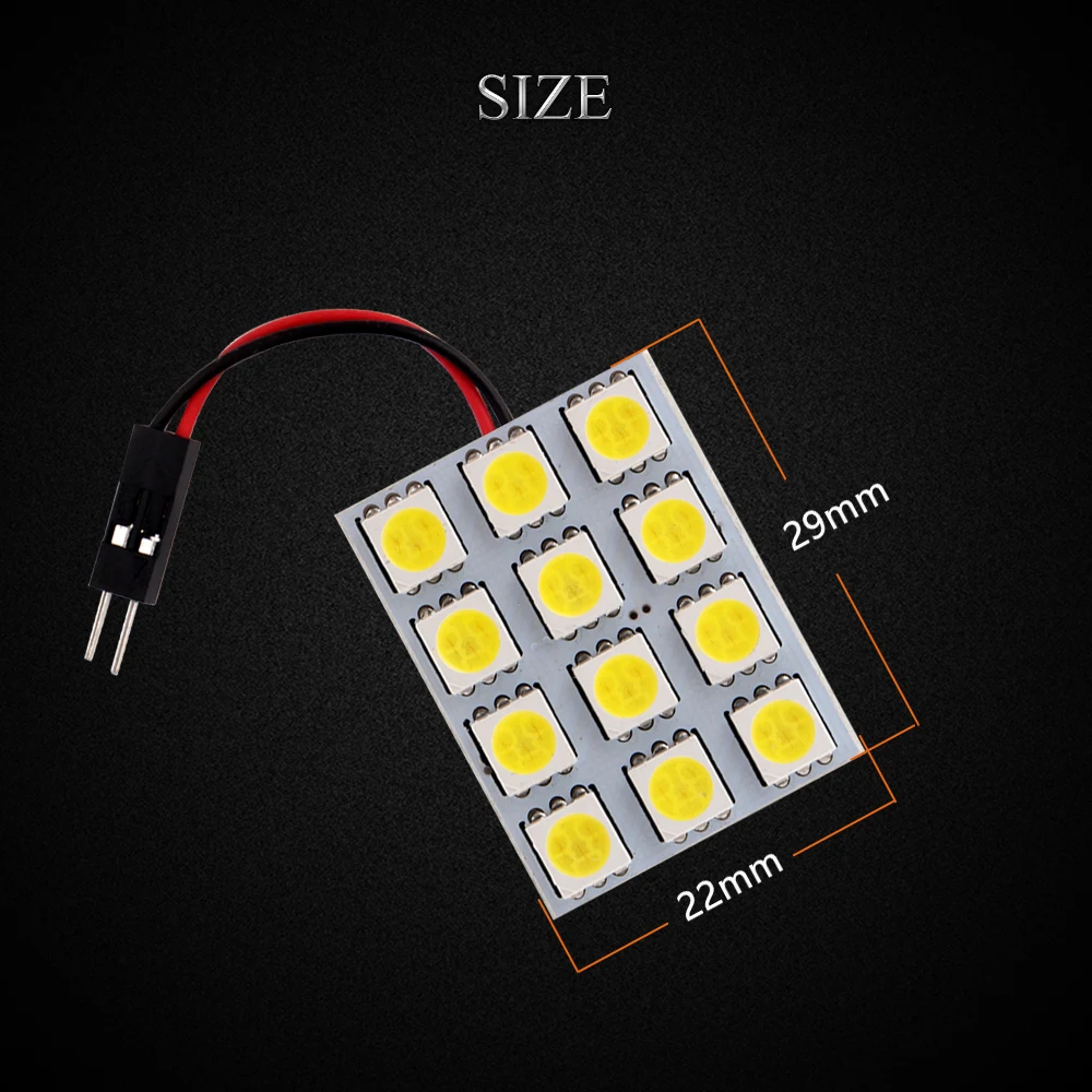 YM E Bright 2 шт белая панель автомобильный светильник s 12 SMD 5050 Светодиодный фестон