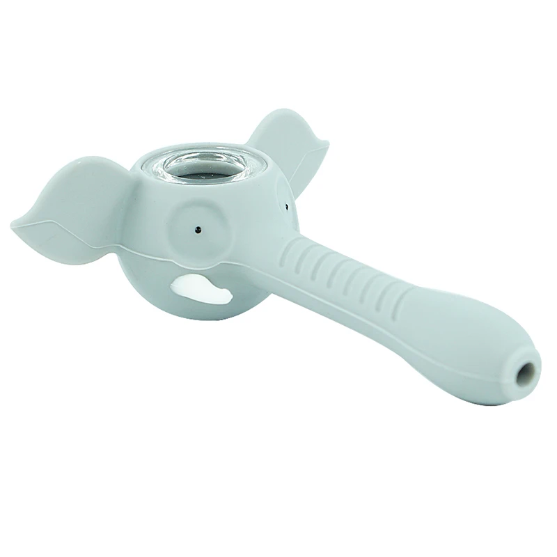 1 шт в форме слона узор силикона курительные трубки силиконовые и Стекло трубы