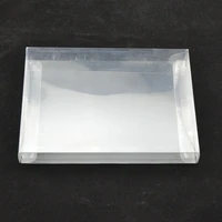 10pcs high quality transparent plastic pet protector case box for nes game cartridge fit color box packaging