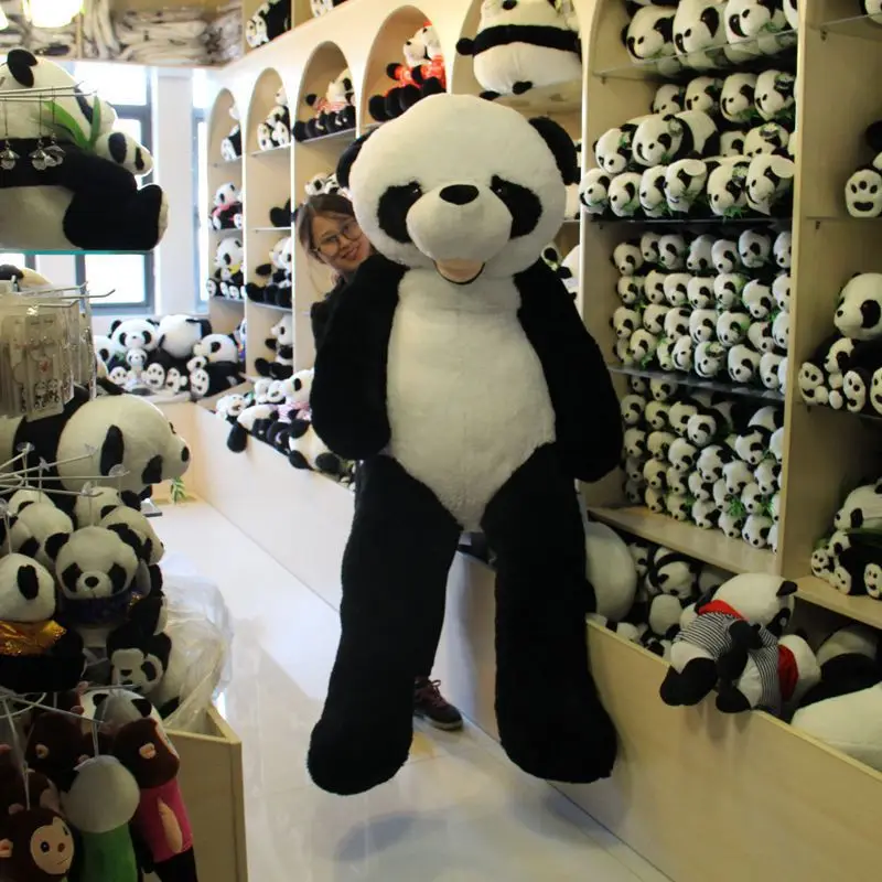 

giant plush panda bear skin 180cm Biggest Lovely Soft huge panda factory pric