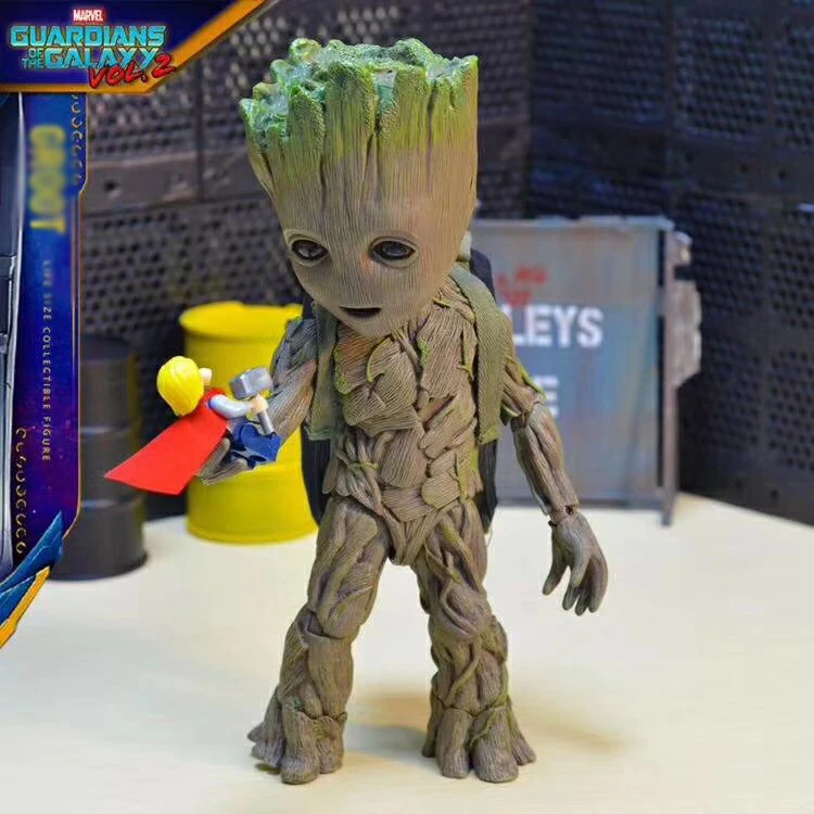 Горячие игрушки 1:1 Marvel стражи Галактики Грут Мстители милый ребенок дерево человек Суставы подвижные BJD Фигурки игрушки