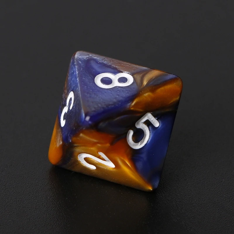 Акриловые многогранные кости для настольной игры TRPG подземелья и драконы D20 D12 D10 D10% D8 D6 D4 7 шт