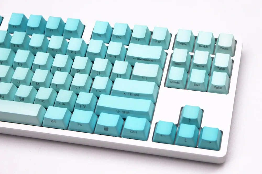 Градиентный цвет PBT keycaps OEM 87 ключ ANSI раскладка MX Переключатель боковая печать механическая клавиатура keycap Keycaps только, не клавиатуры